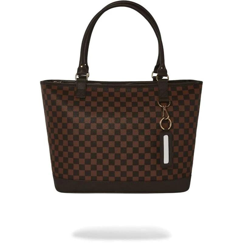 Borsa Sprayground marrone spec ops pixel emboss tote