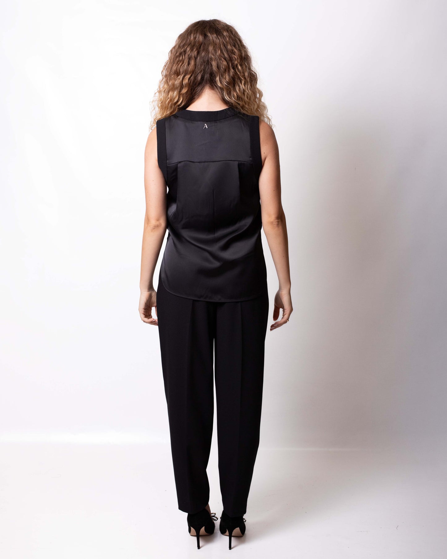 Gilet Twinset Actitude con schiena effetto seta donna