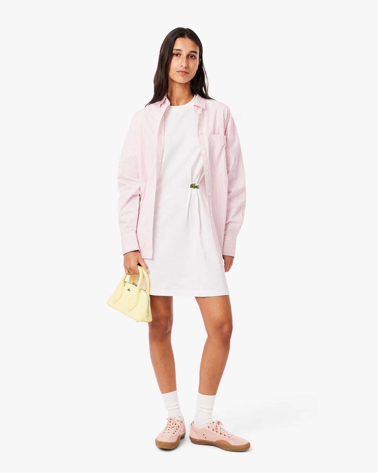 Abito Lacoste drappeggiato con logo donna