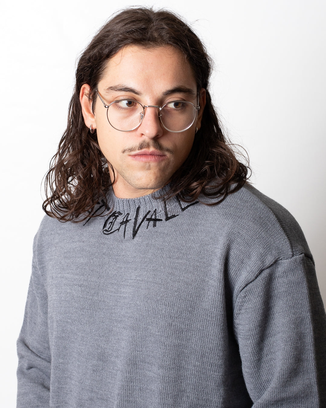 Maglia Just Cavalli girocollo con logo ricamato uomo