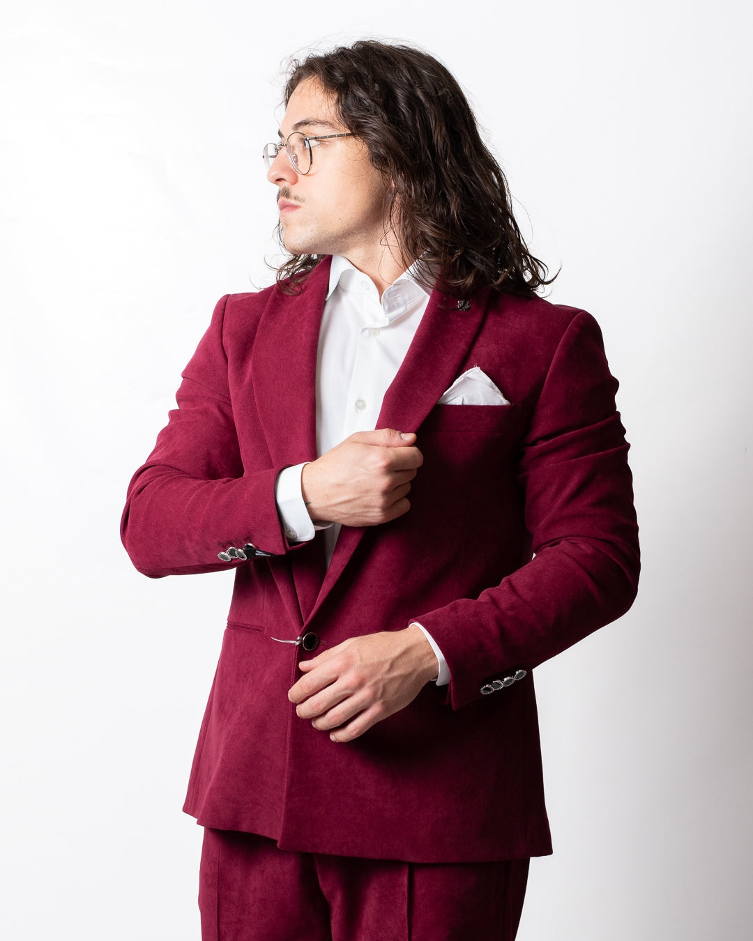Giacca blazer Daniele Alessandrini doppiopetto in suede uomo