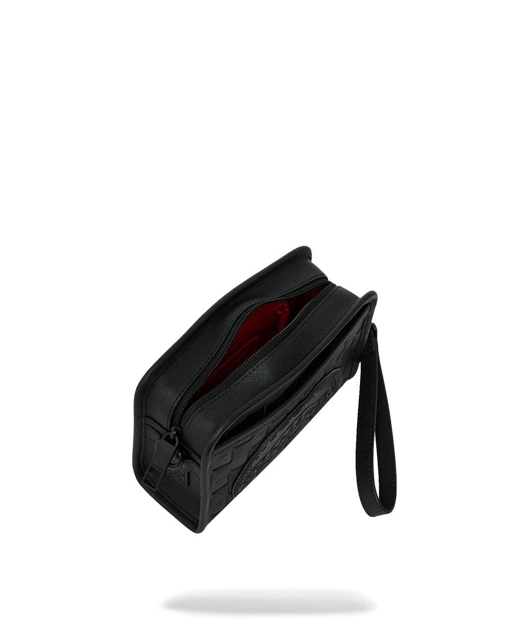 Pochette Sprayground nero RAISED CHECK HANDBAG con tracolla e polsino