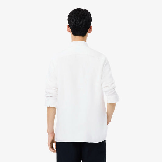 Camicia Lacoste regular in lino uomo