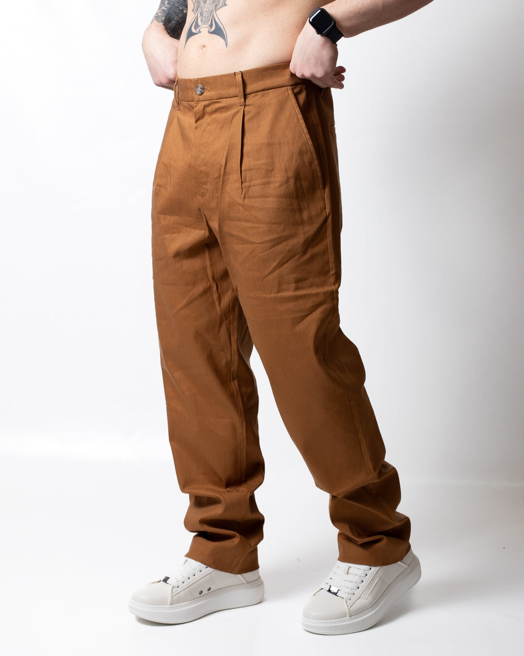 Pantalone Calvin Klein tapered in misto lino uomo