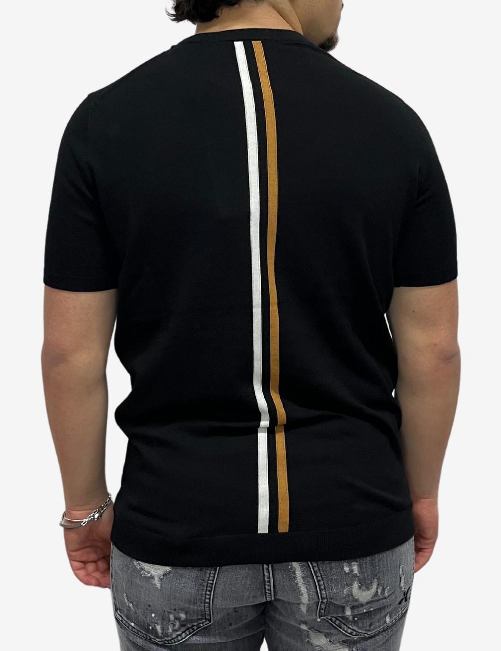 T-Shirt in maglia Richmond X con banda bicolor uomo