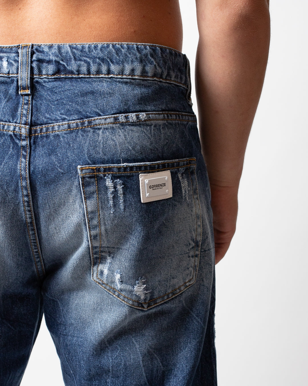 Jeans G2 Firenze "Broken" regular uomo