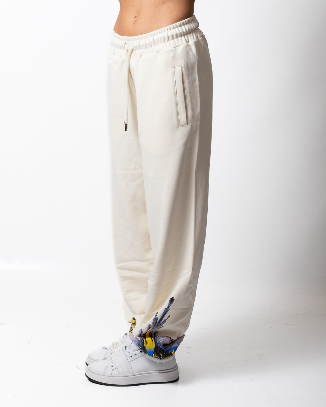 Pantalone Marcelo Burlon in felpa "Wings" donna
