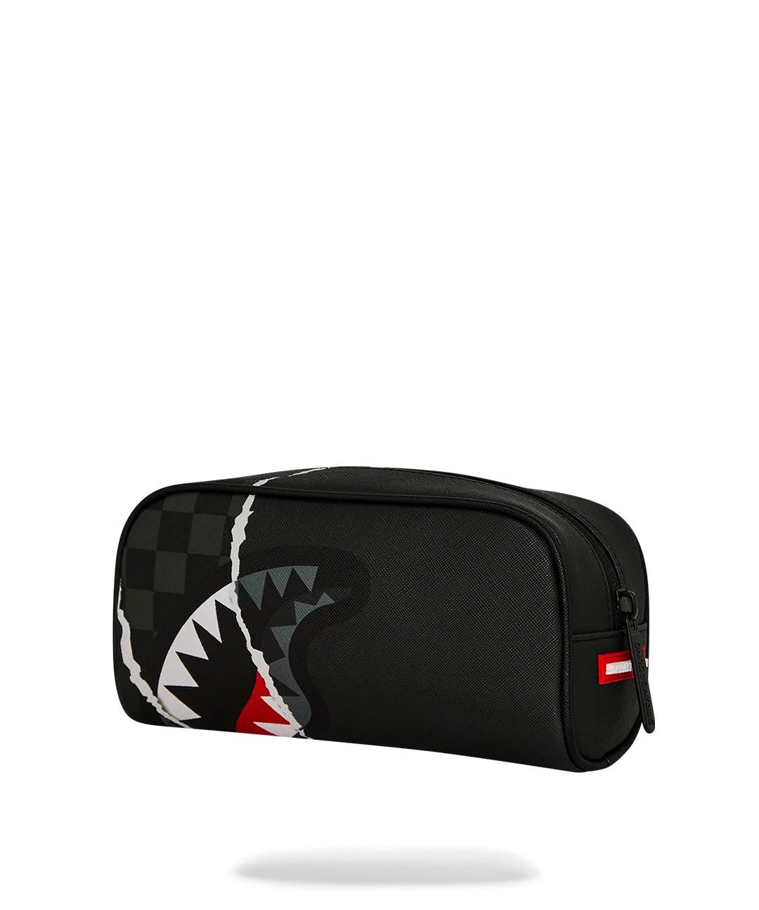 Pochette Sprayground nero CENTER RIP REVEALING GRAY CHECK POUCH