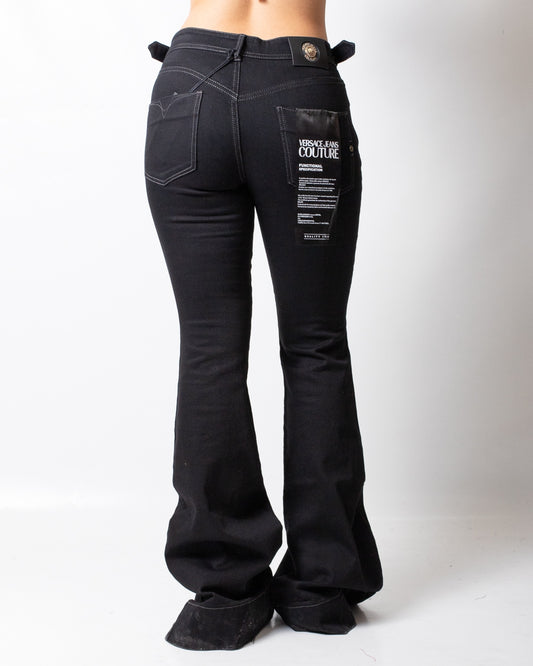 Jeans Versace Jeans Couture a zampa con fibbie donna