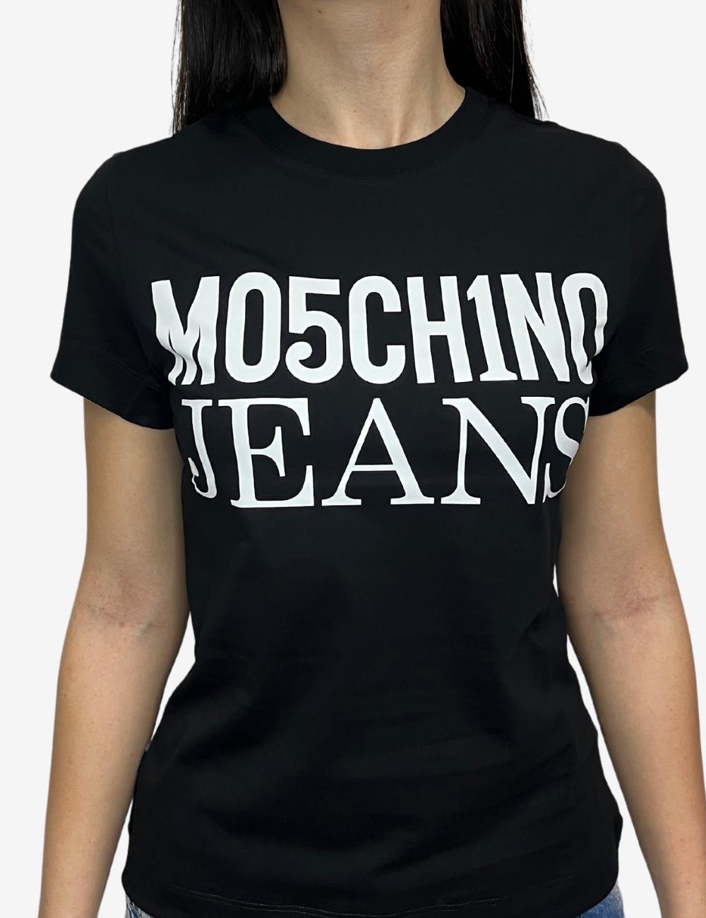 T-Shirt Moschino jeans sfiancata donna