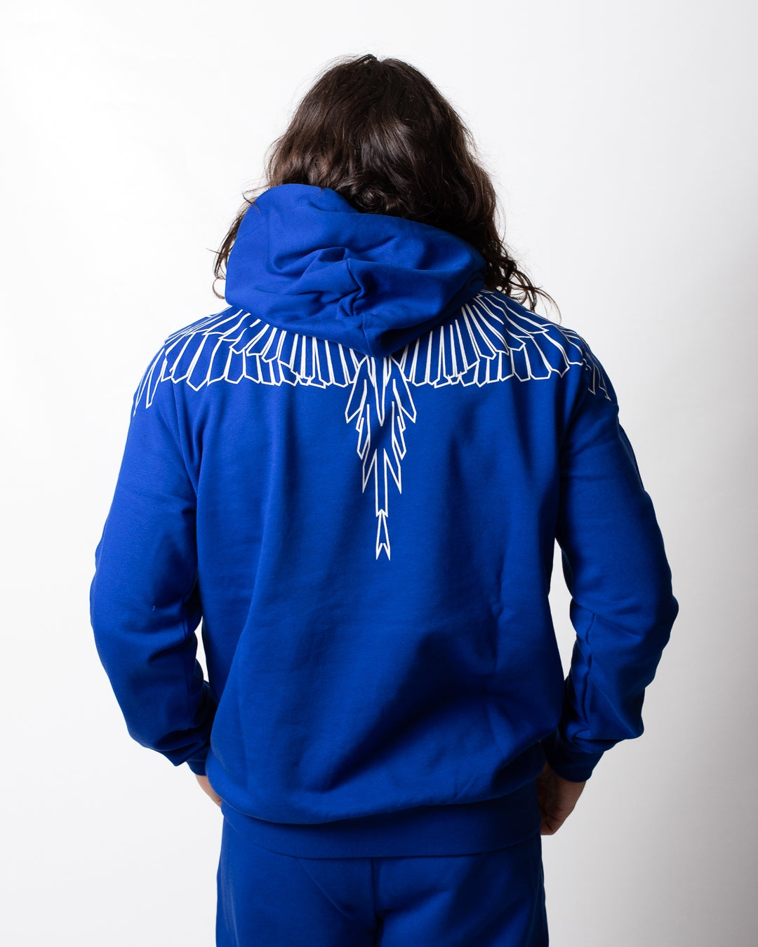 Felpa Marcelo Burlon con cappuccio e logo wings basic uomo