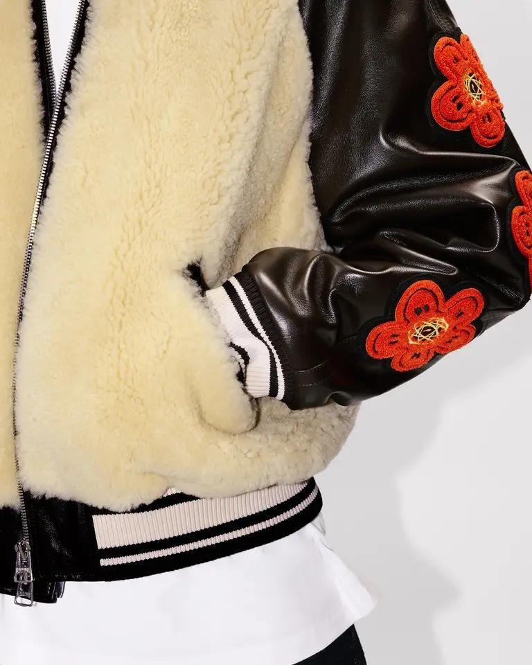 Giubbotto Kenzo Paris "Futura Sherling" in vera pelle