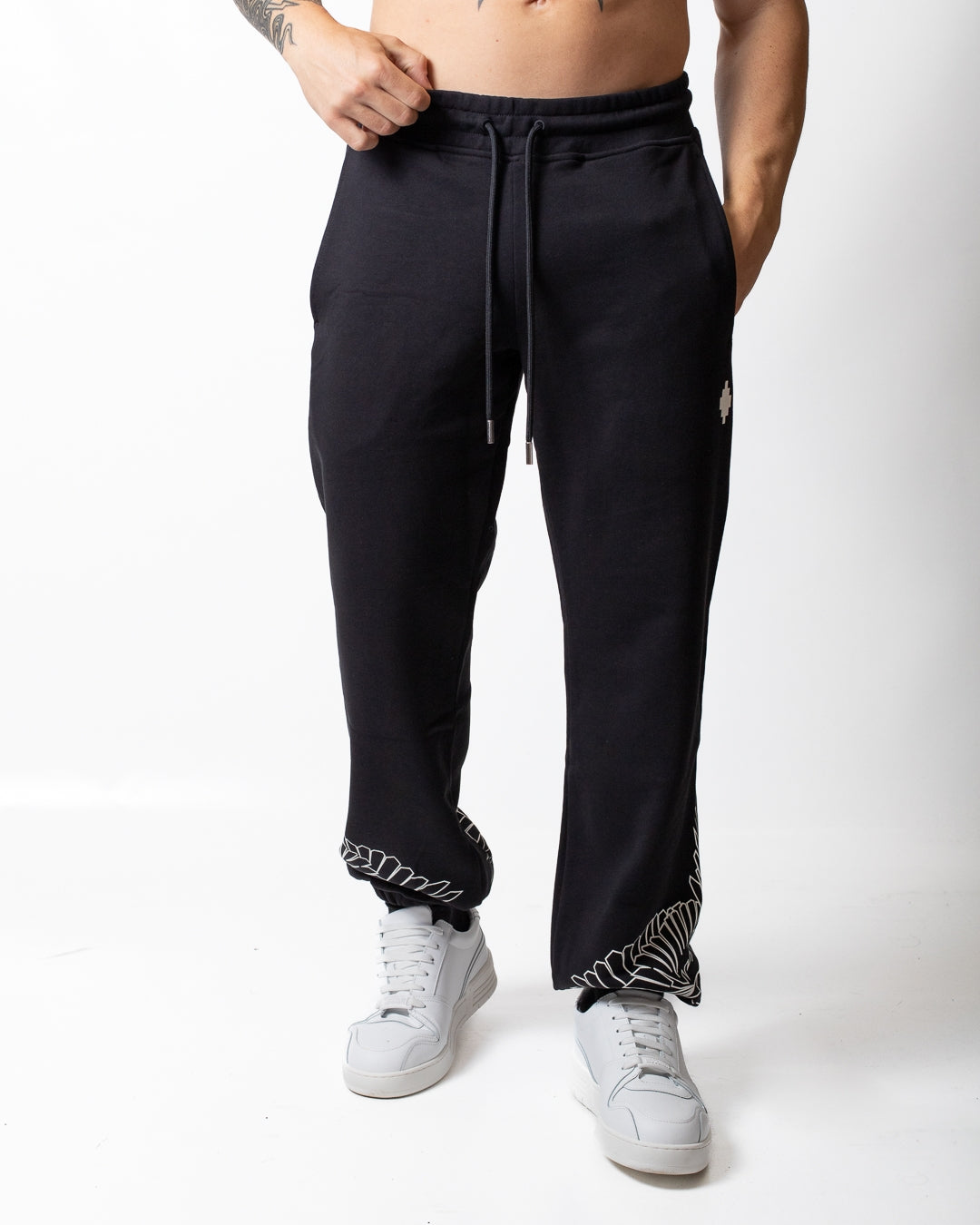Pantalone Marcelo Burlon classic in felpa con logo uomo