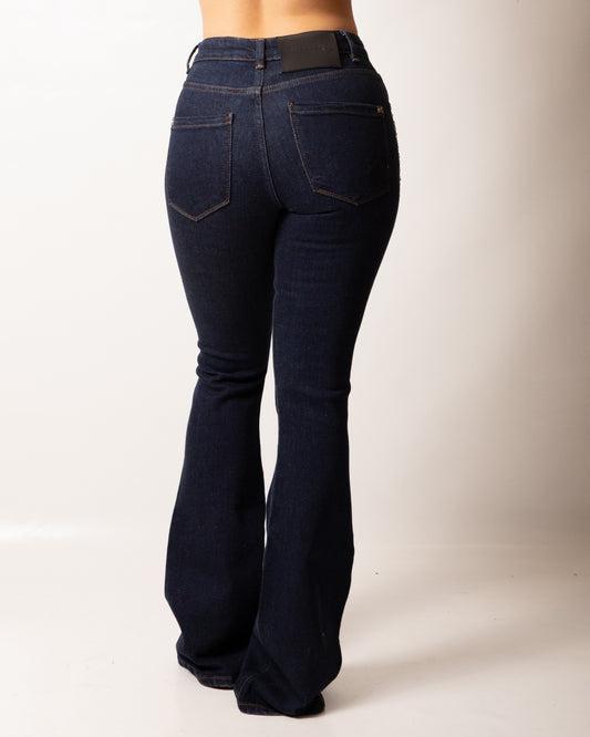 Jeans Richmond X a zampa con strass donna