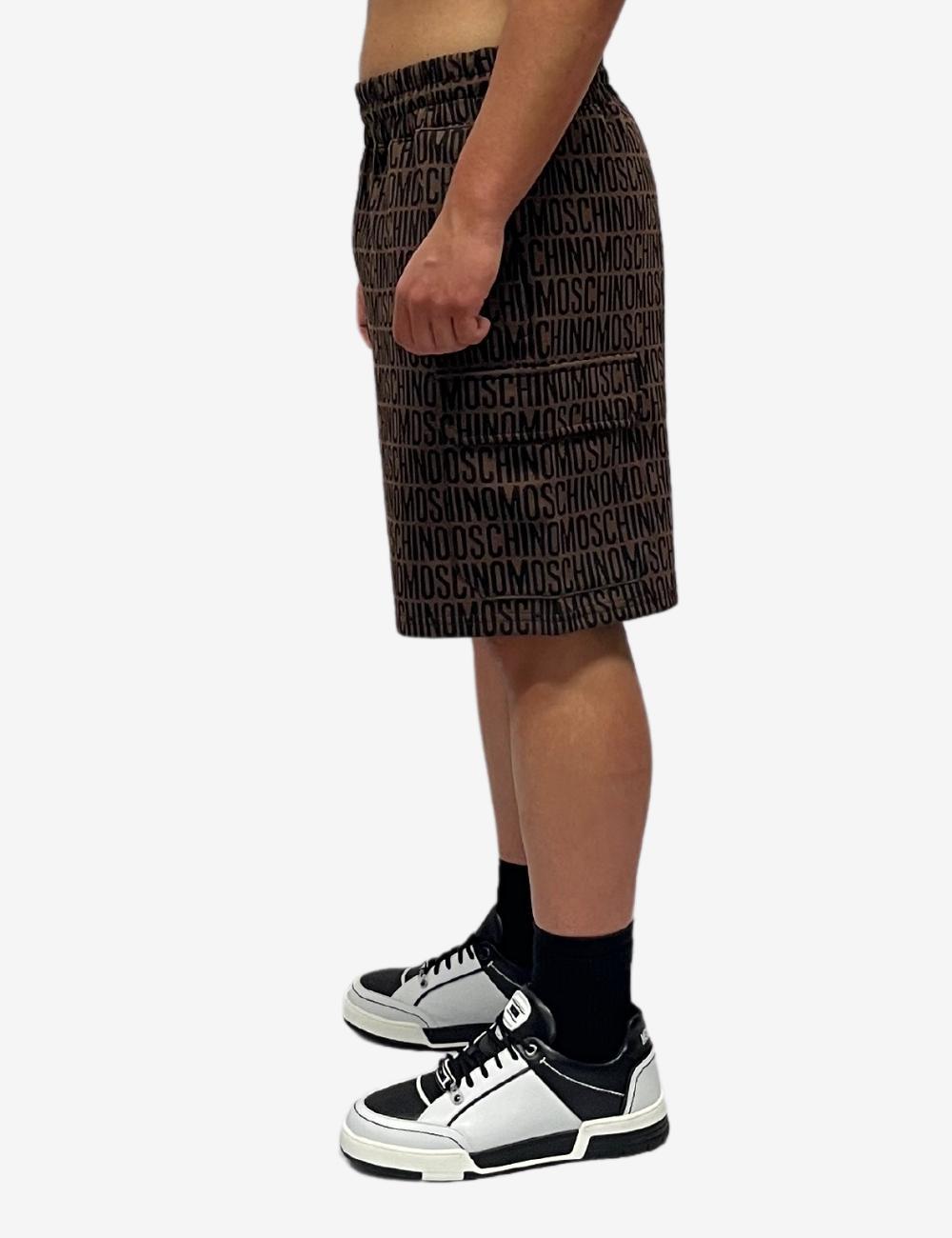 Bermuda Moschino cargo con logo jacquard uomo