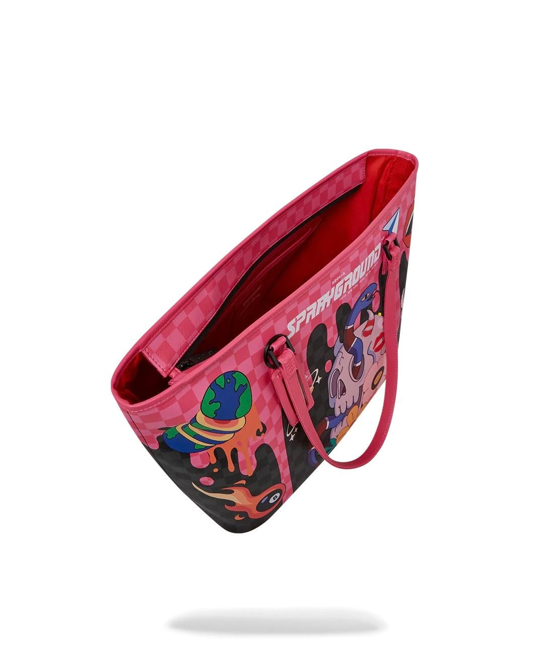 Borsa Sprayground nero WTF skull drip tote