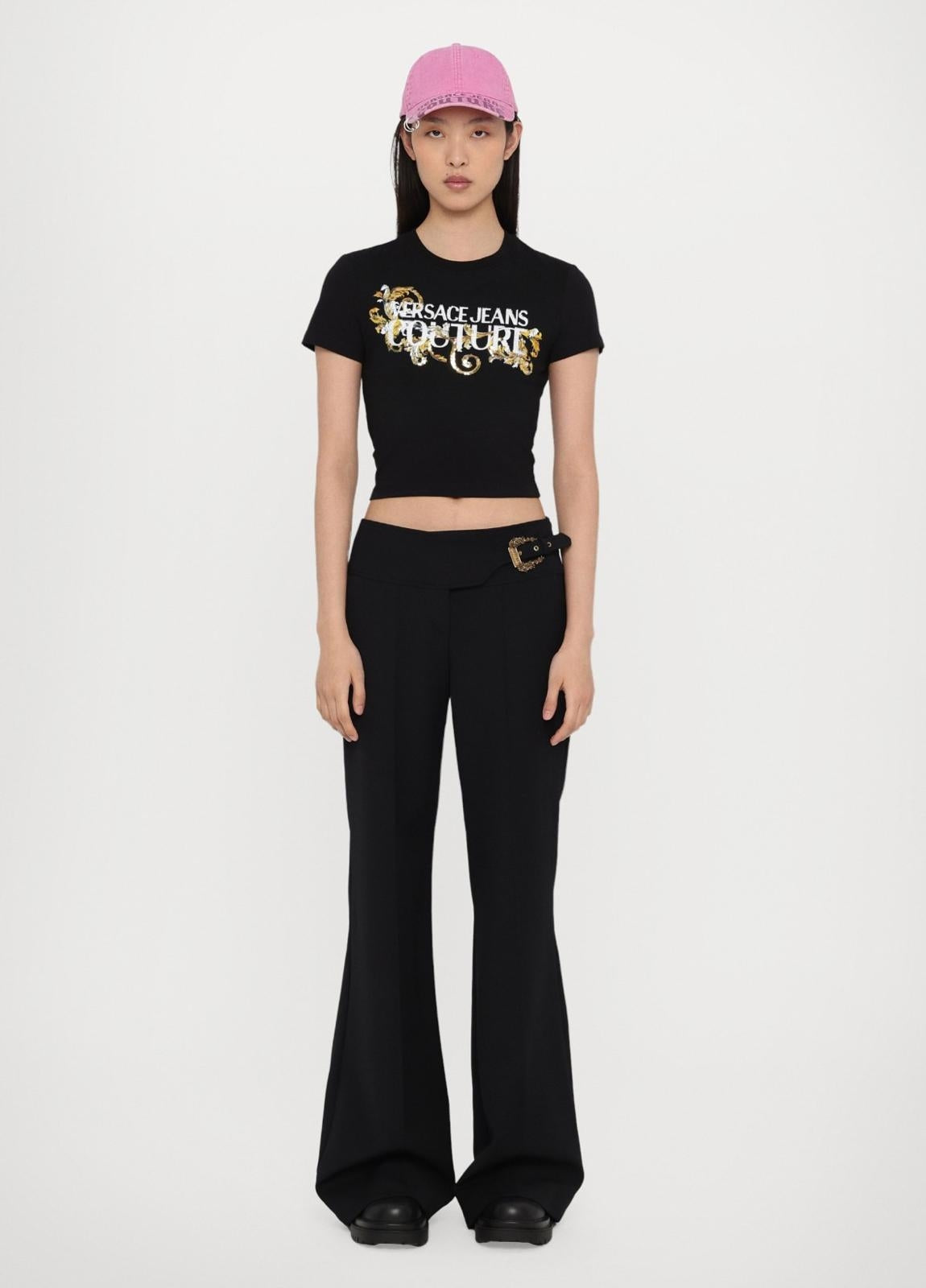 T-Shirt Versace Jeans Couture "Baroque strass" donna