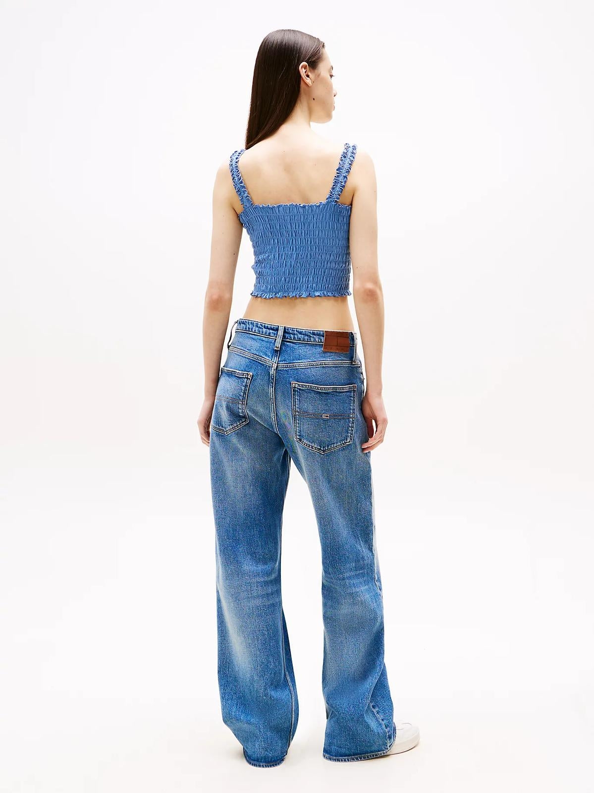 Canotta Tommy Jeans con ricami all-over donna