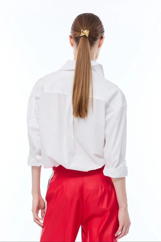 Camicia Nenette over con ricami donna