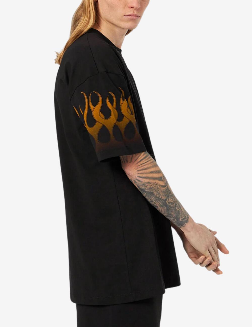 T-Shirt Vision Of Super "Orange Flames" uomo