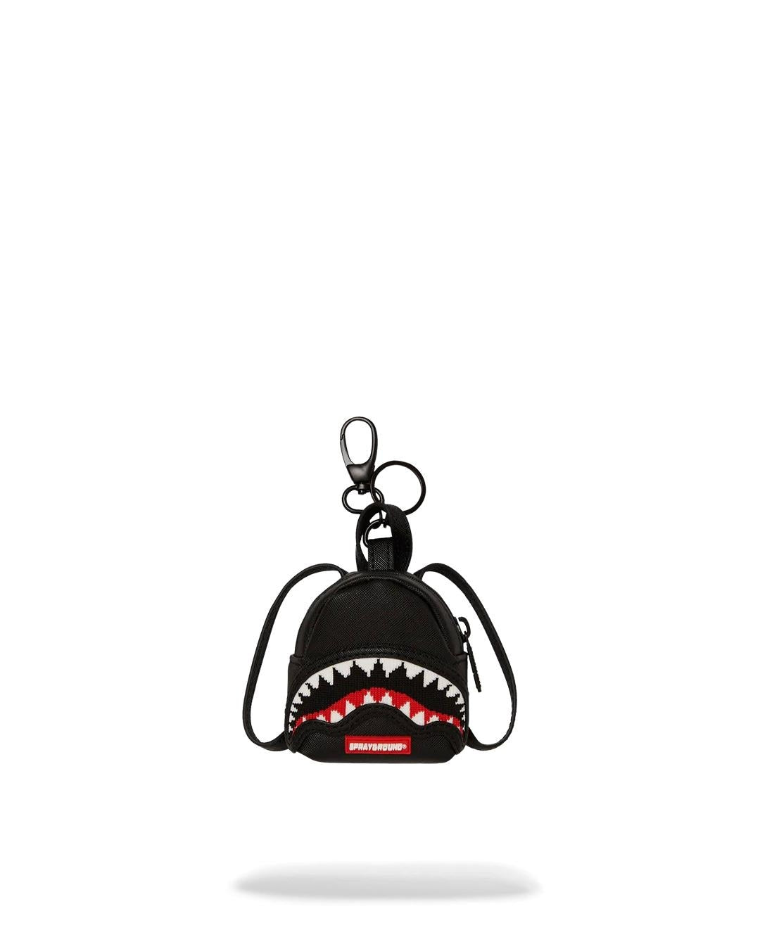 Portachiavi Sprayground nero Fly knit mouth backpack keychain