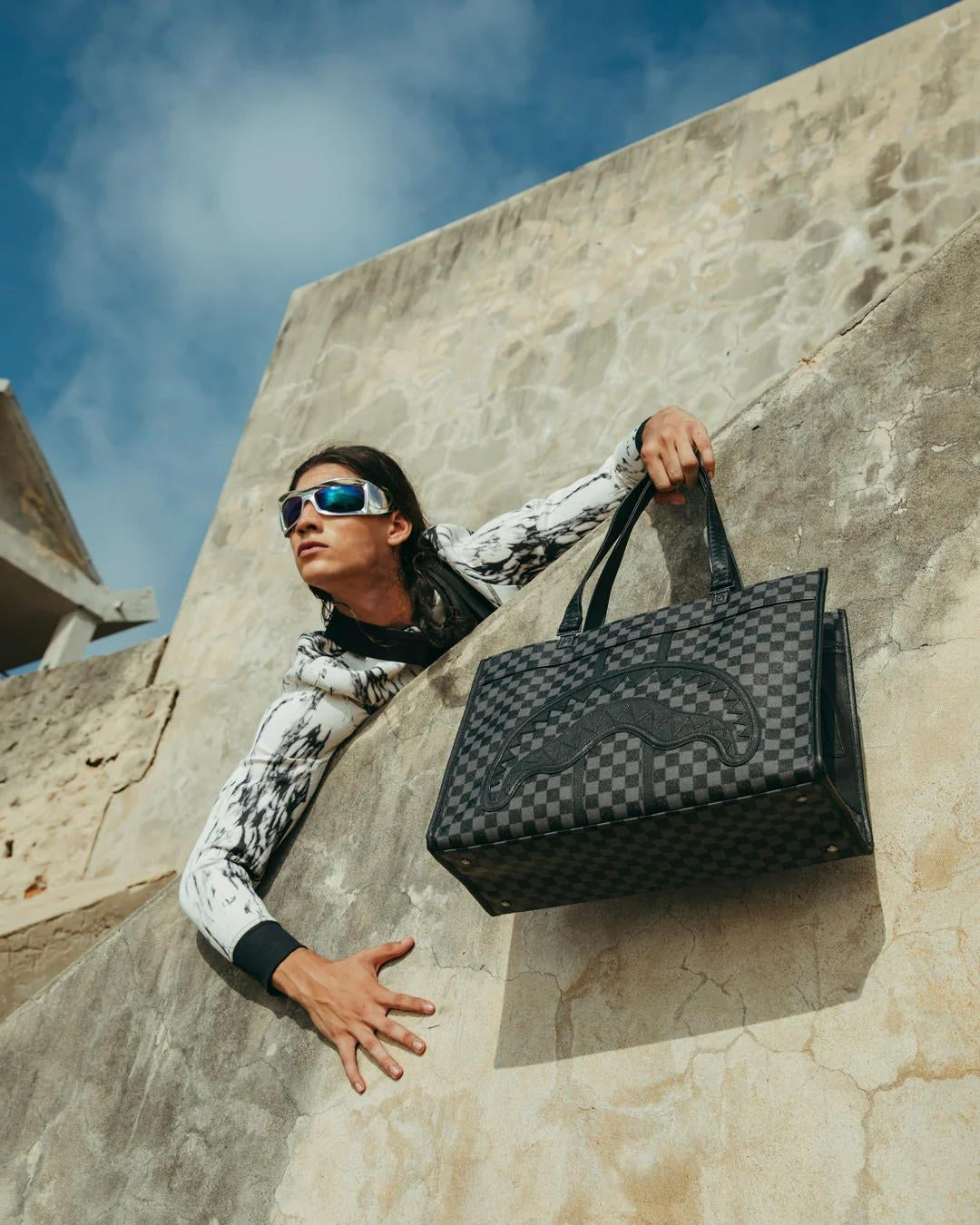 Borsa Sprayground nero Midnight chateau tote