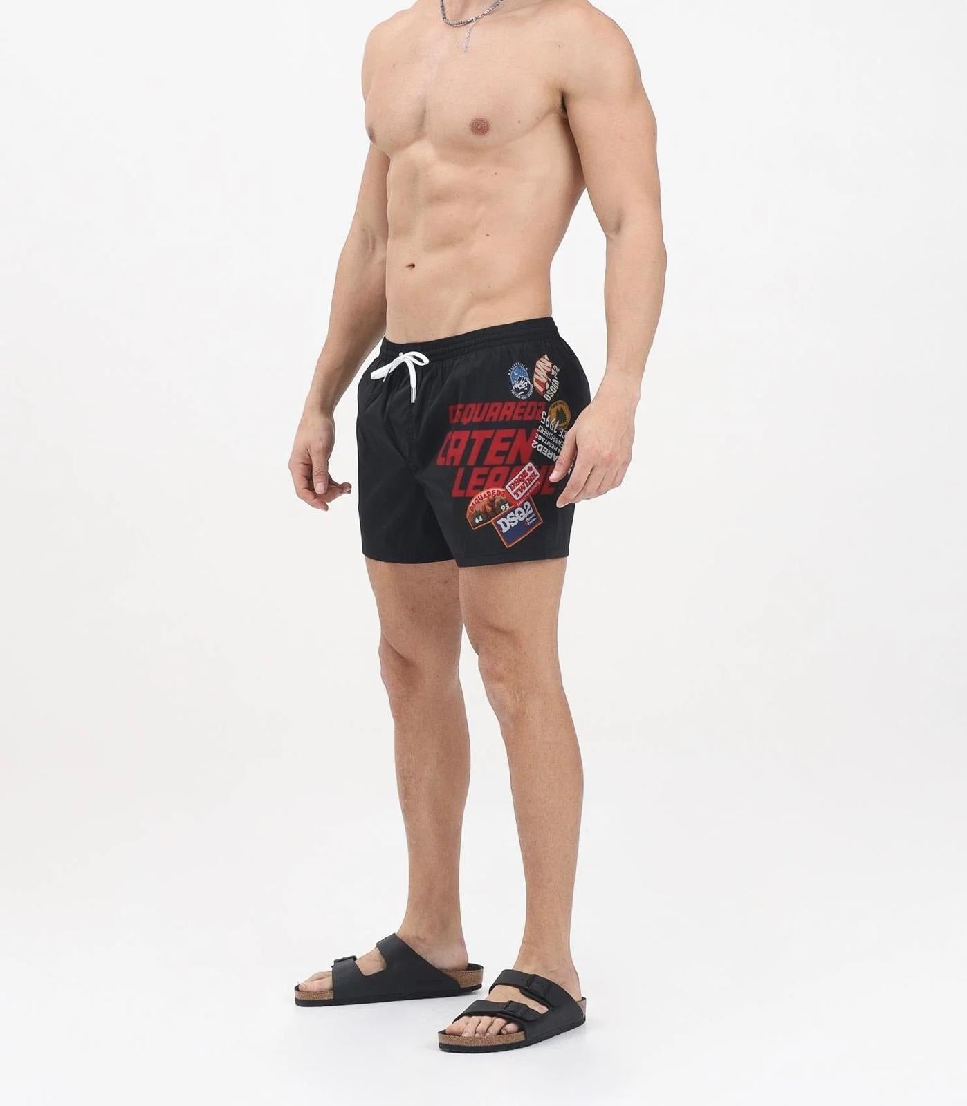 Boxer mare Dsquared2 con stampa logata uomo