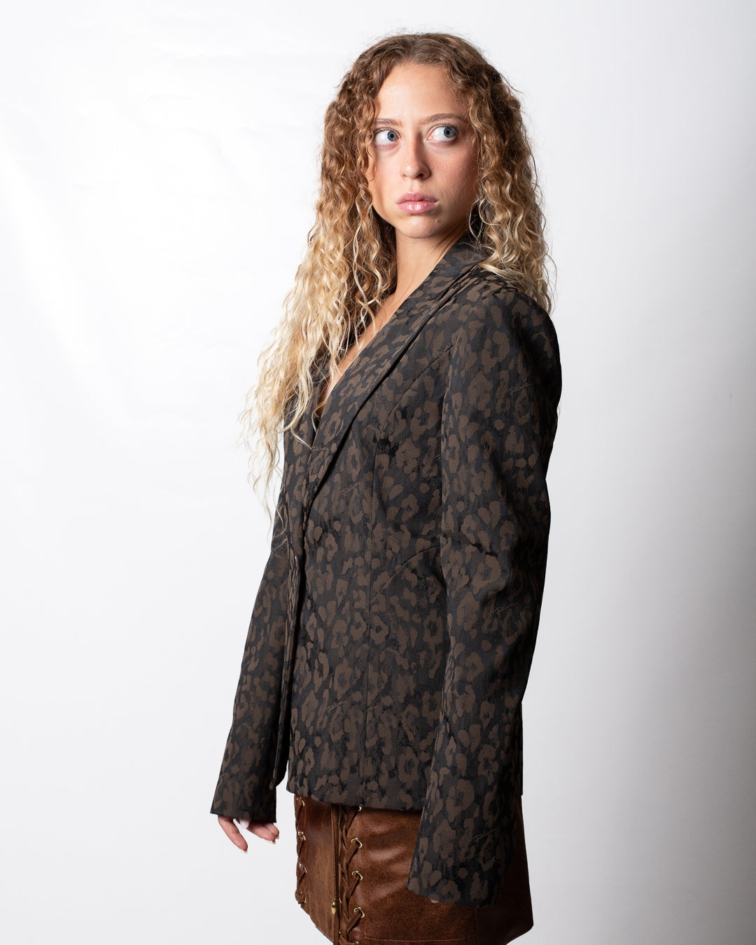 Giacca blazer Just Cavalli "Jacquard Leopard" donna