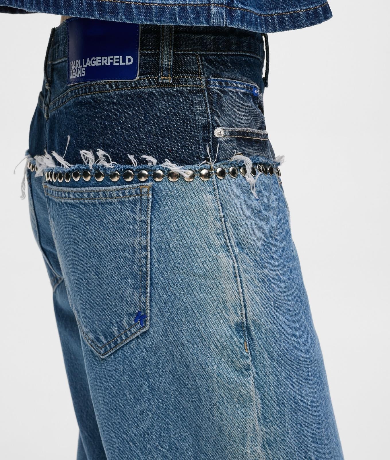 Jeans Karl Lagerfeld mid rise relaxed con borchie donna