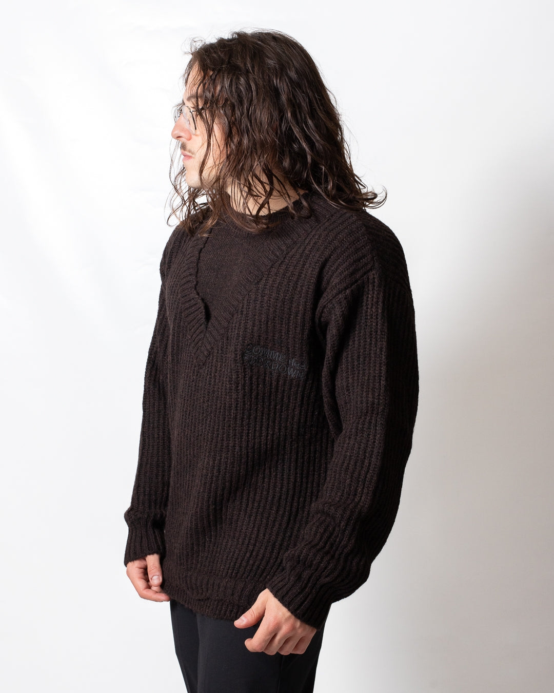 Maglia Comme des Fuckdown girocollo con ricamo uomo