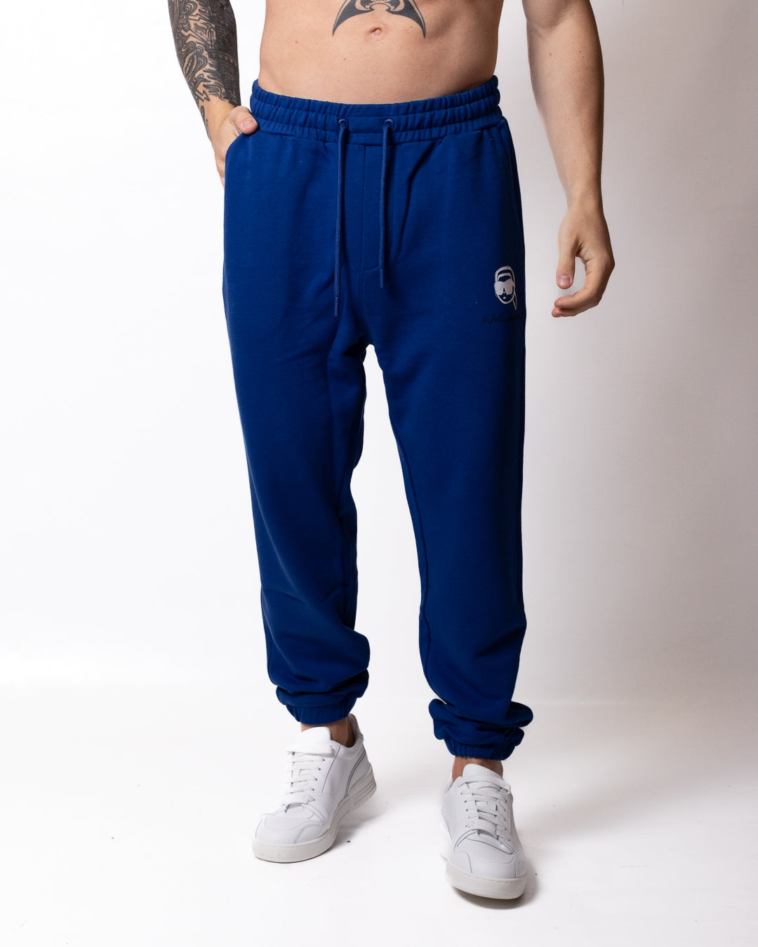 Pantalone Karl Lagerfeld in felpa con stampa Karl uomo