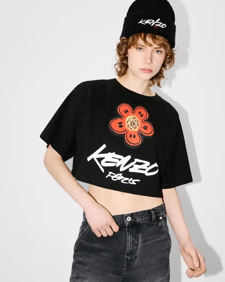 T-Shirt Kenzo Paris cropped "Futura Boxy" donna