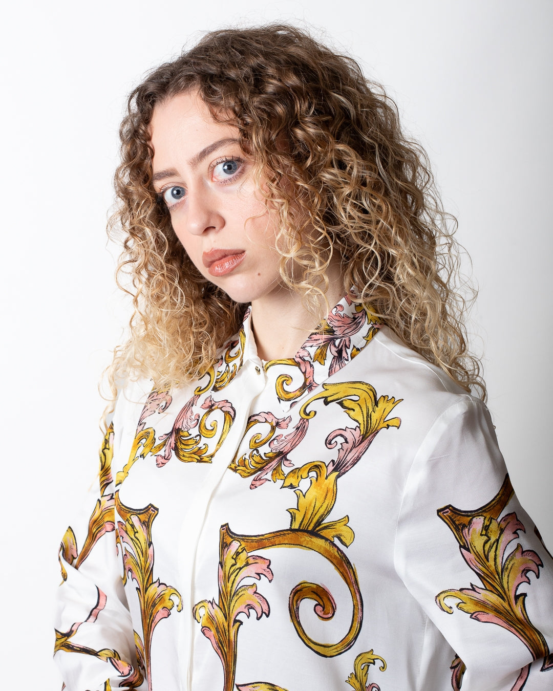 Camicia Versace Jeans Couture "Outline Barocco" in viscosa donna