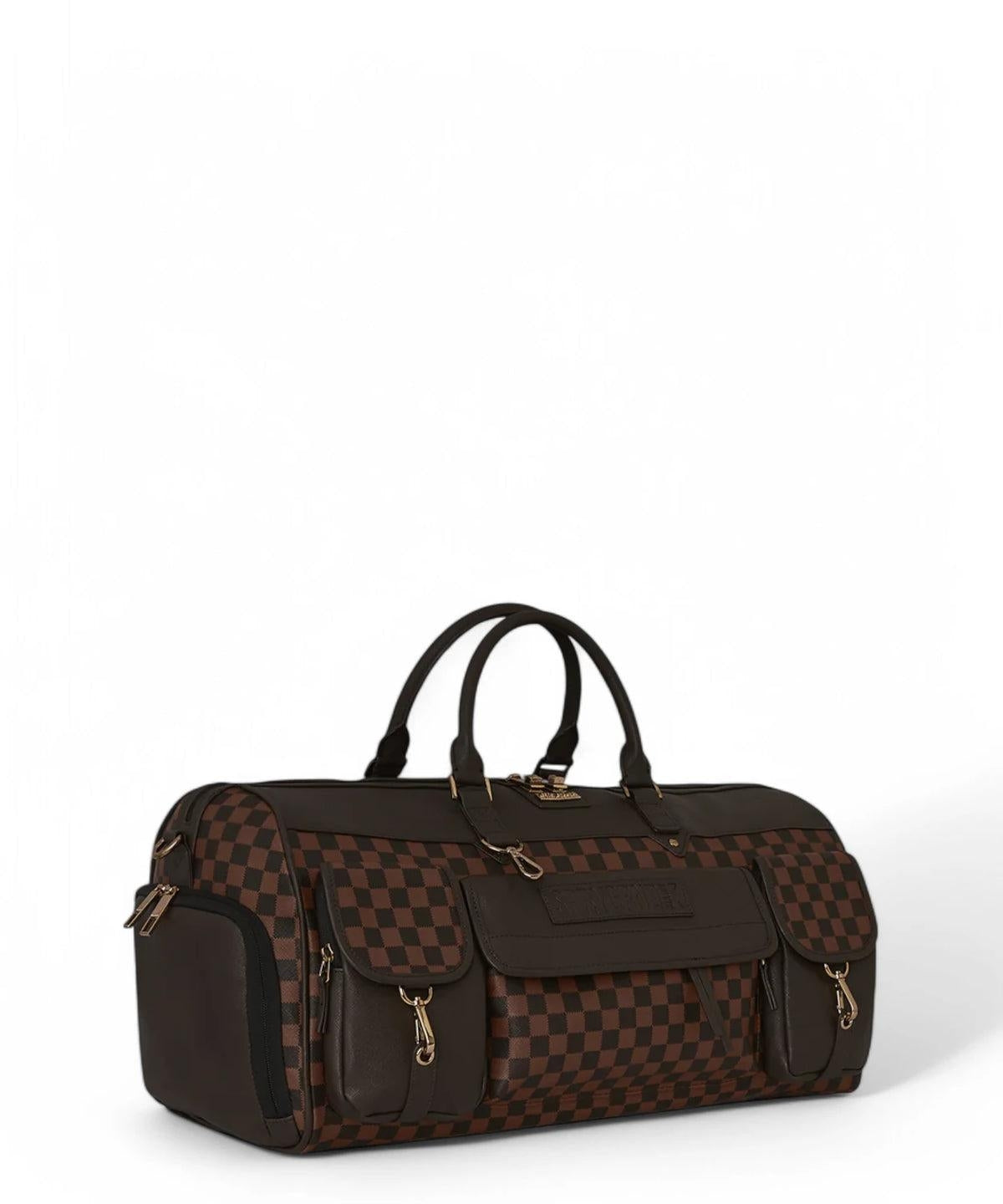 Borsone Sprayground marrone spec ops pixel emboss large duffle