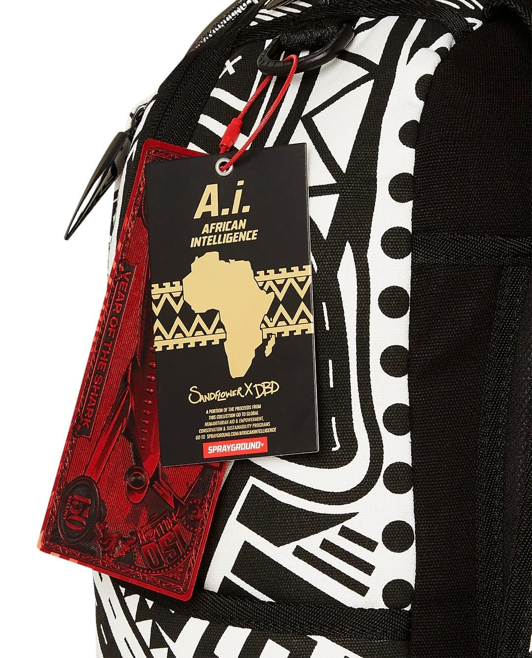 Zaino Sprayground bianco A.I. journey to the mind dlxv backpack