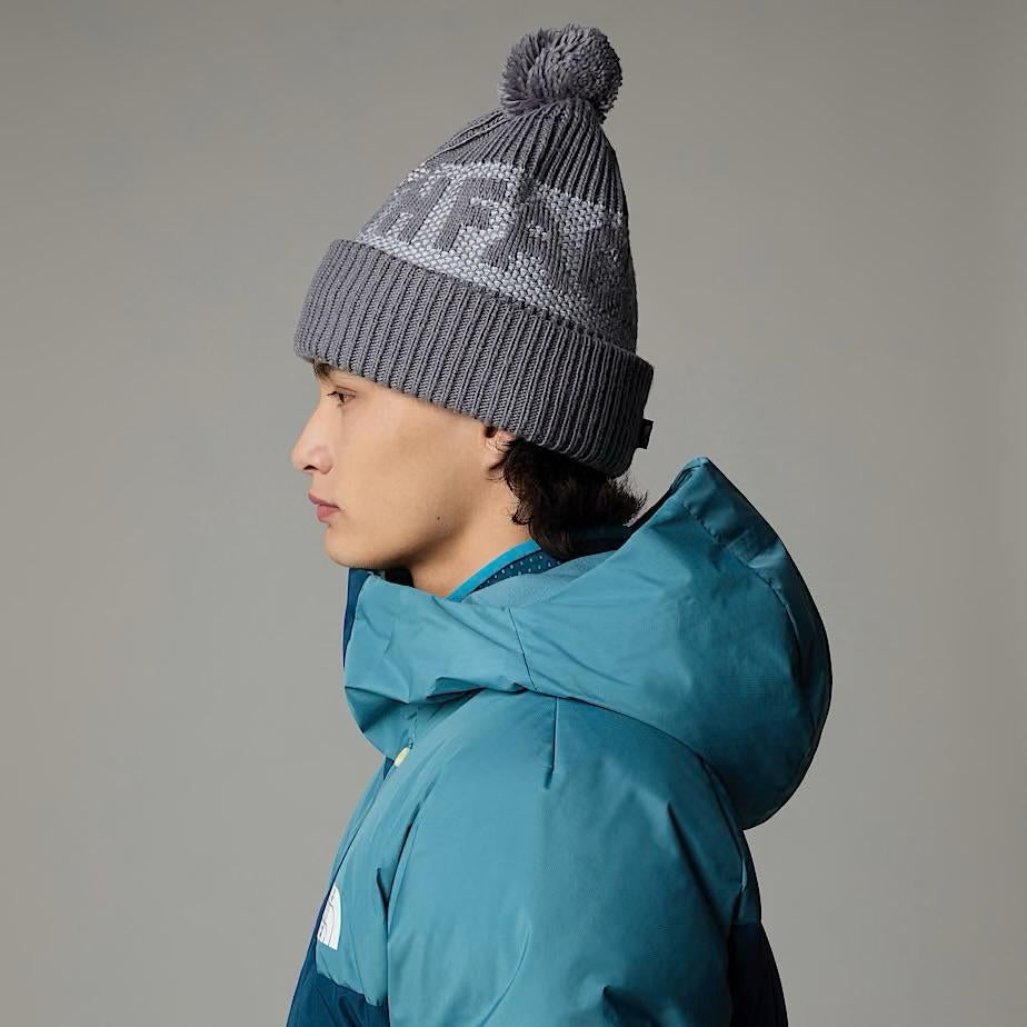 Cappello The North Face con ricamo e pon pon