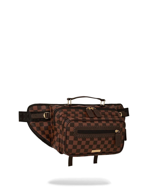 Marsupio Sprayground marrone core emboss check cargo crossbody