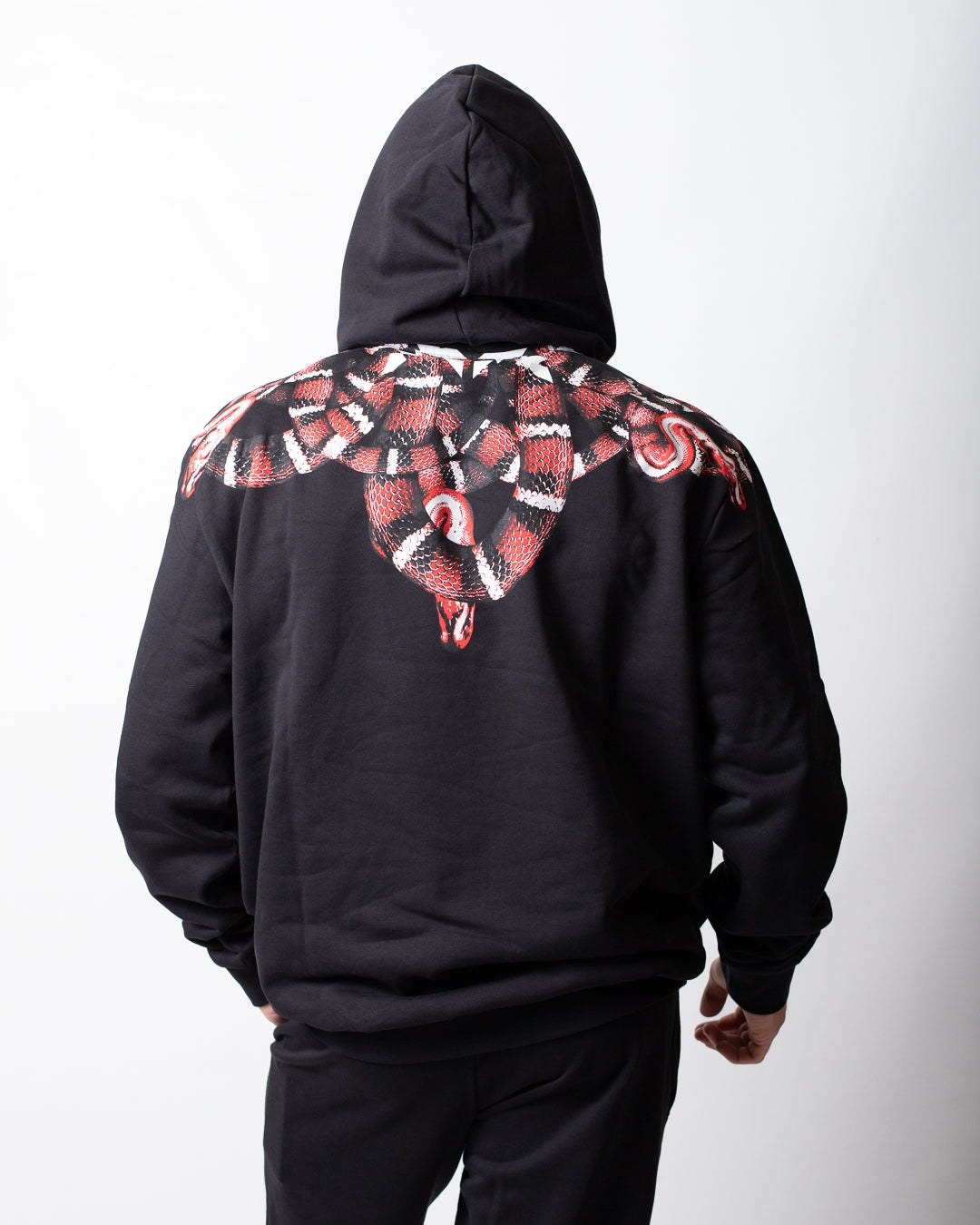 Felpa Marcelo Burlon con cappuccio "Red Snake" uomo