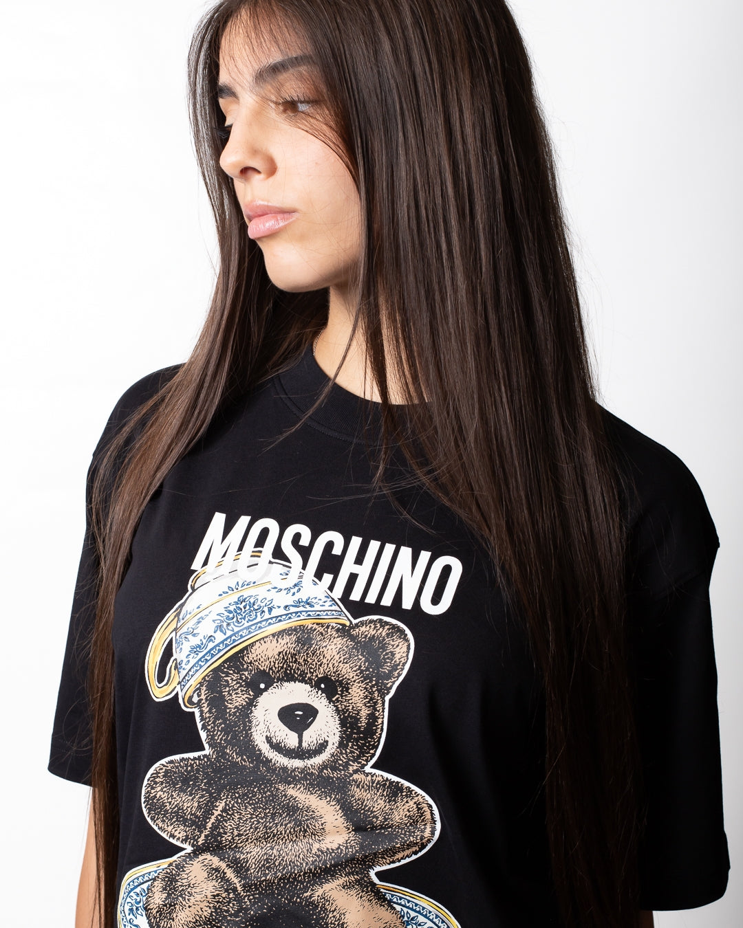 T-Shirt Moschino con stampa Teddy Bear e logo
