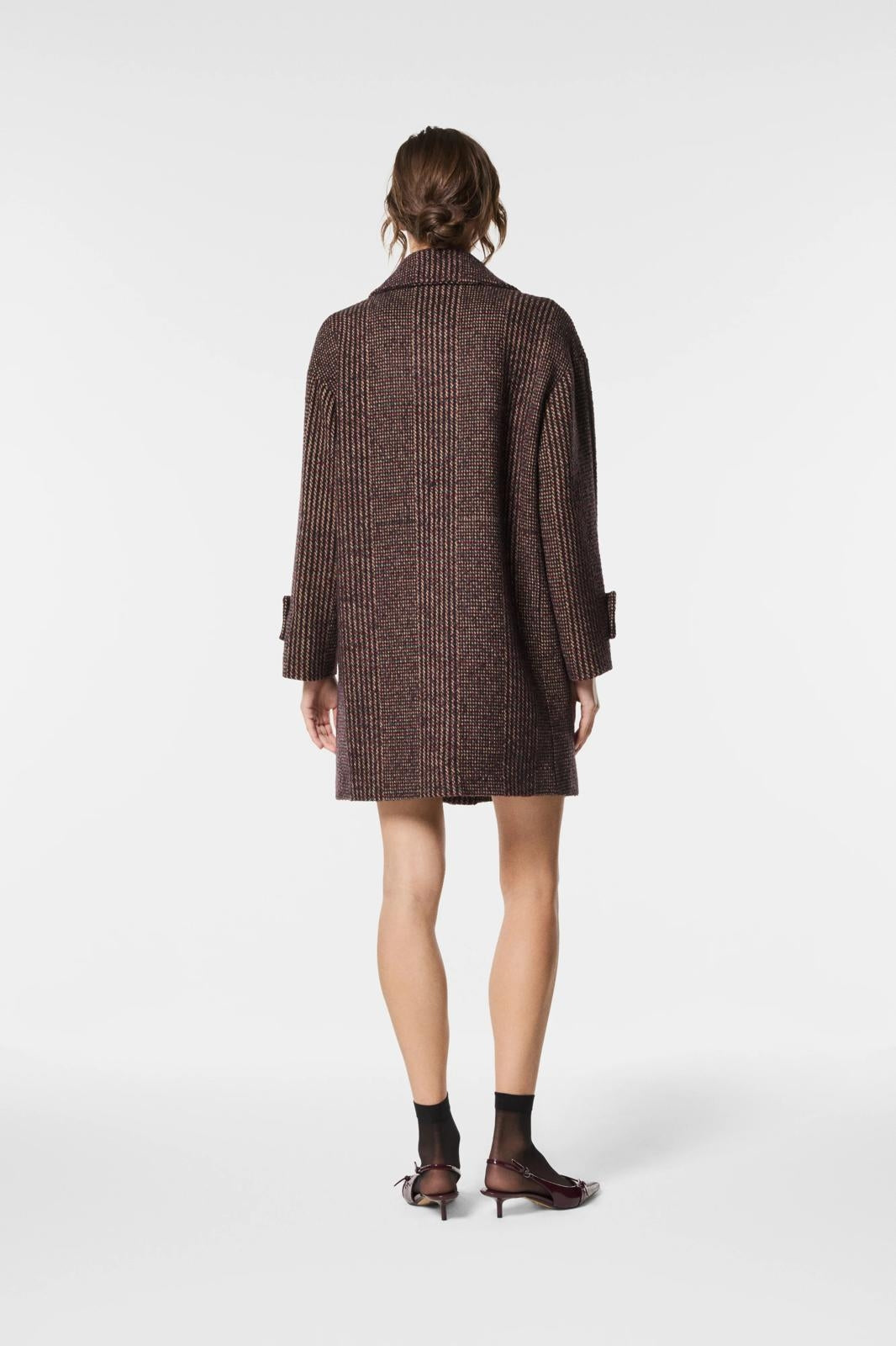 Cappotto Nenette doppio petto in misto lana donna