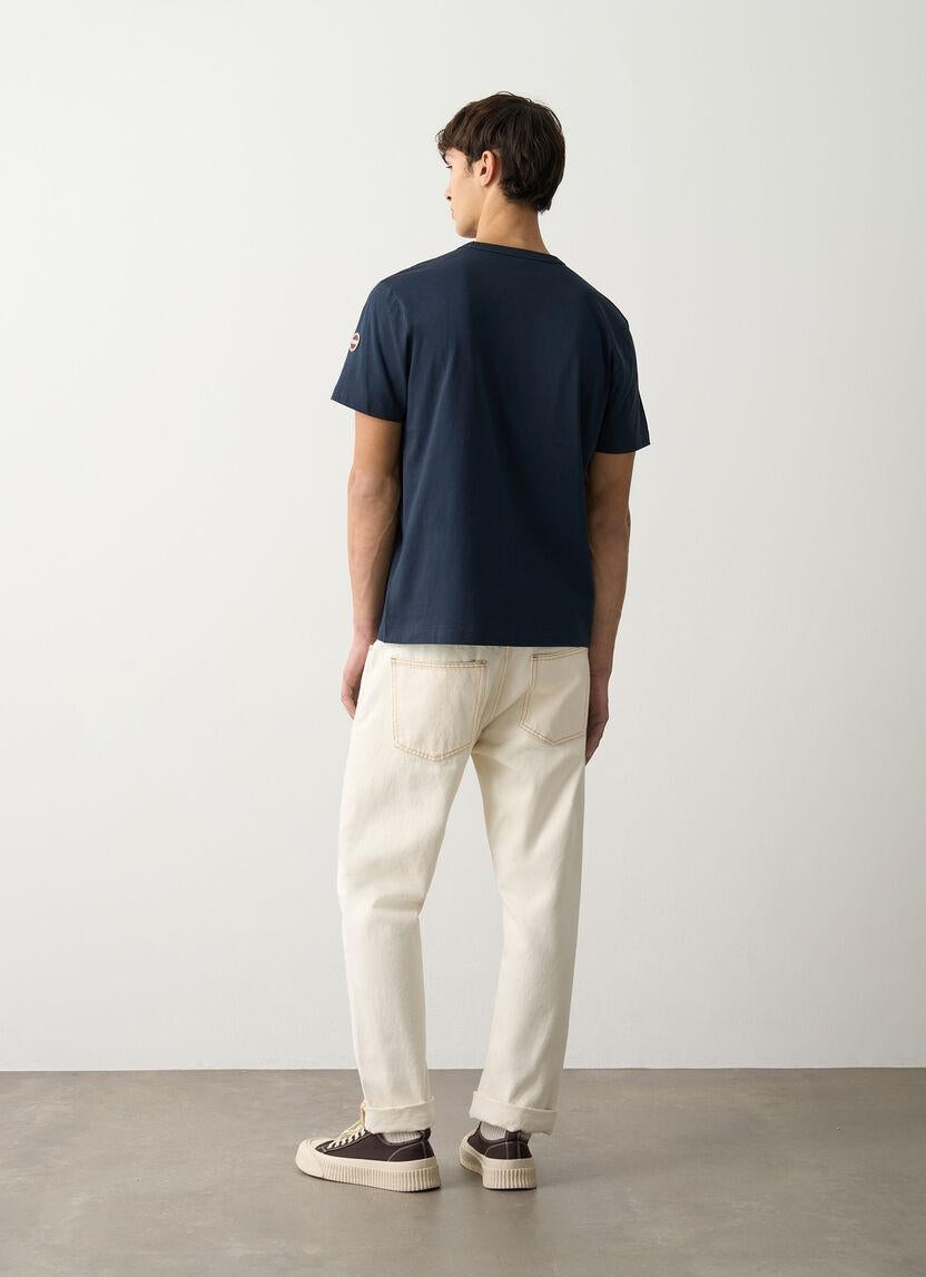 T-Shirt Colmar basic con logo in gomma uomo