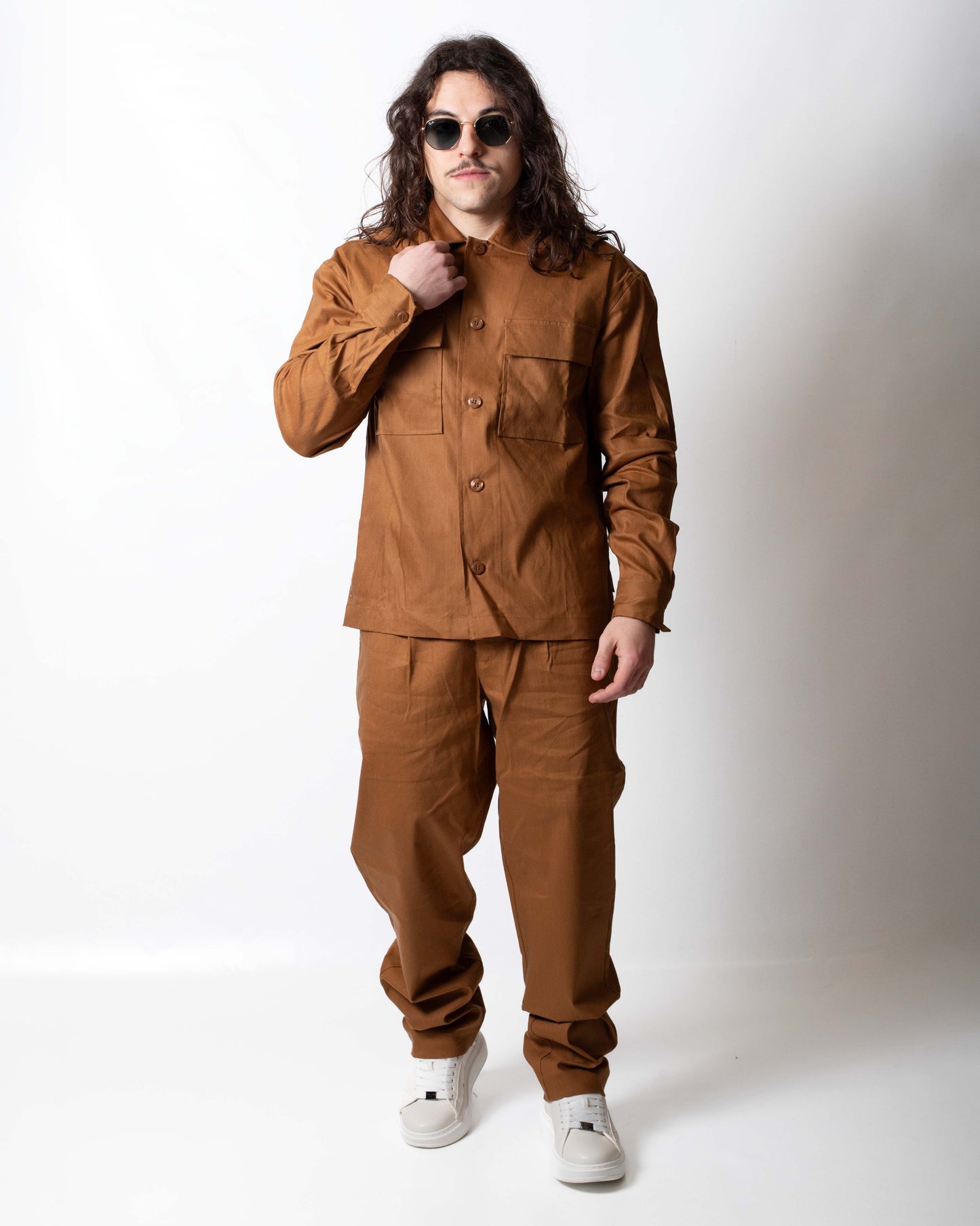 Camicia Calvin Klein in misto lino con tasche uomo