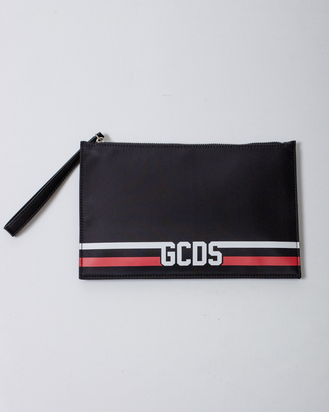 Pochette GCDS in nylon "Logo Stripes"