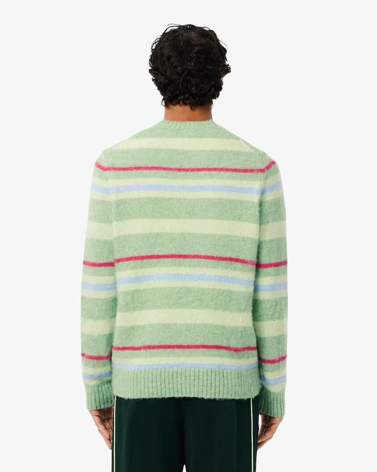 Maglia Lacoste girocollo a strisce multicolor