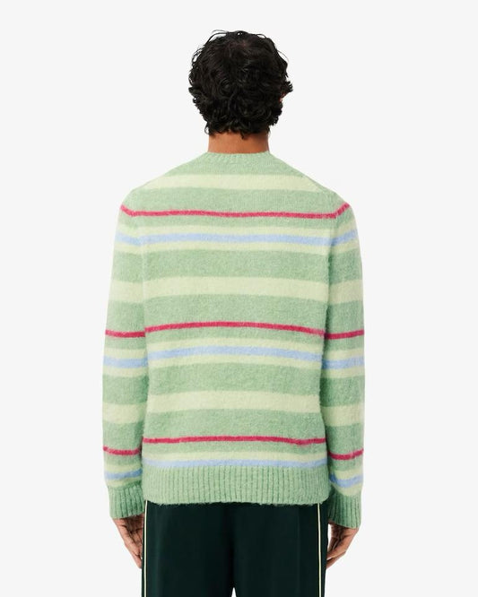 Maglia Lacoste girocollo a strisce multicolor
