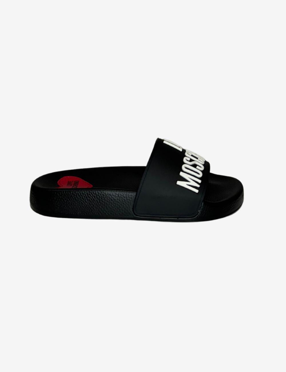 Ciabatte Love Moschino con logo in rilievo donna