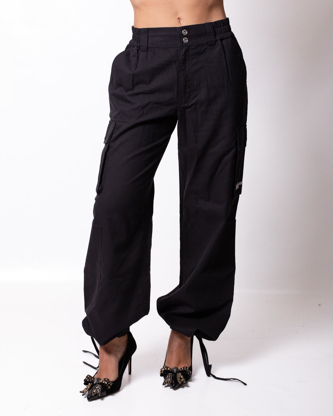 Pantalone Karl Lagerfeld Jeans cargo con coulisse donna
