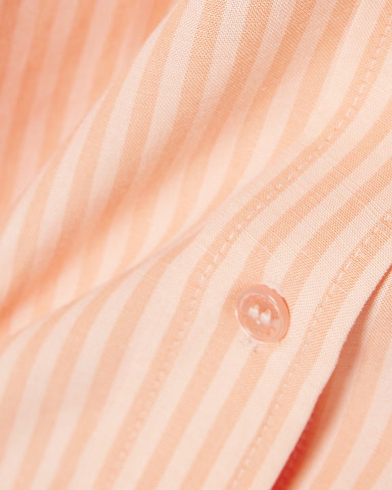 Camicia Lacoste oversize a strisce in misto lino donna