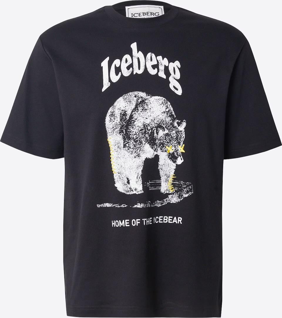 T-Shirt Iceberg con logo stampa e ricamo uomo