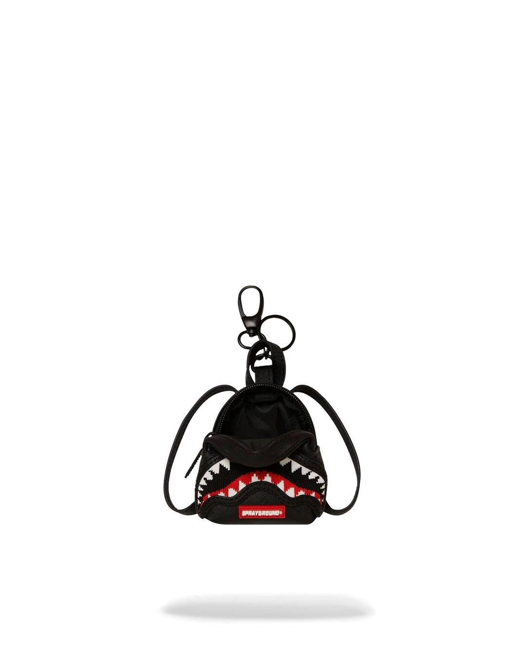 Portachiavi Sprayground nero Fly knit mouth backpack keychain